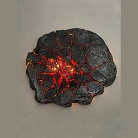 七龙珠火焰发光岩浆特效熔岩台兵人场景高高模型手办地台底座树脂