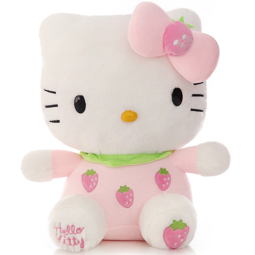 Cartoon kt cat doll Amazon cross-border plush toy wholesale strawberry angel kitty doll birthday gift