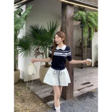 ʵ�� �ļ�������������֯polo��������+����а���ȹ��װŮ10464