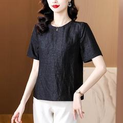 高品質の亀のひびの香雲の上着の女性の夏のファッションはシンプルでゆったりしていて、着痩せしています。