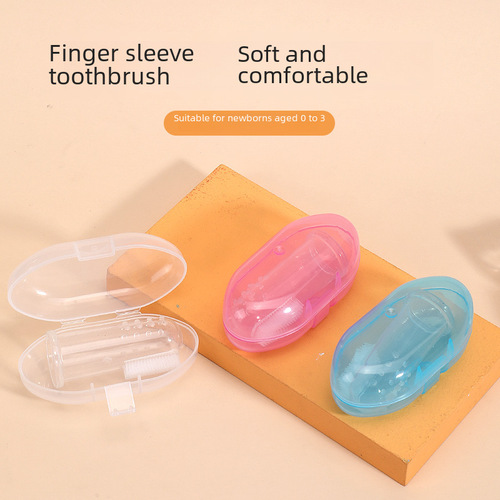 Silicone Breast Milk Teether, Baby's Thumb Brush, Finger Toothbrush for Kids, Tongue Cleaner, Set of 3, Wholesale