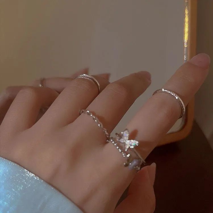 Elegant Butterfly Ring Four Piece Set For Women Luxury Design_voghion.com