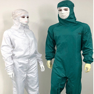Supply crotch open one-piece protective clothing hooded work clothes dustproof clean clothing anti-static one-piece clothing