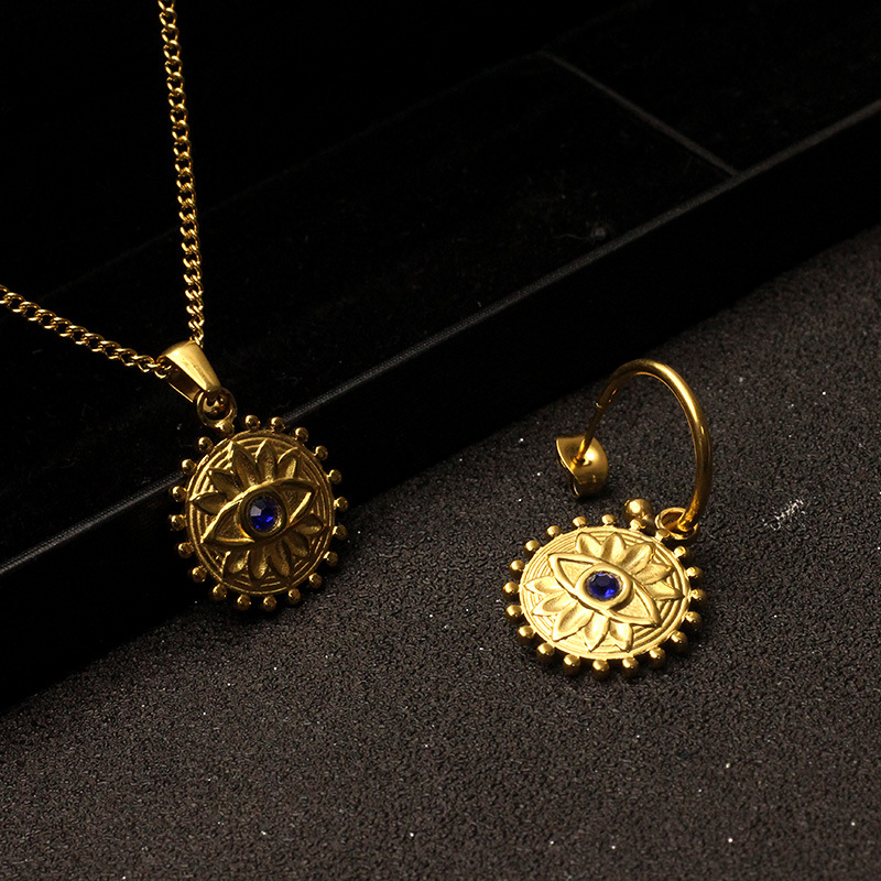 304 Stainless Steel Material Devil's Eye Pattern 1 Piece 304 Stainless Steel Devil's Eye Pendant