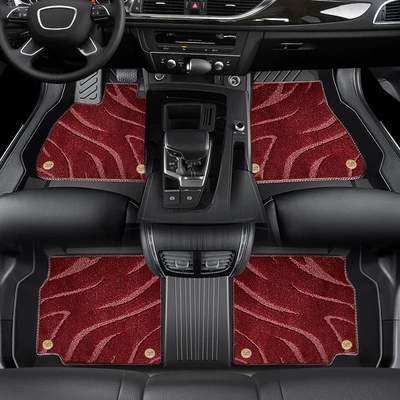 Universal Foot Pad Mats Tpe Full Surround - exclusive-edition-galaxy-blanket-5-seats-burgundy