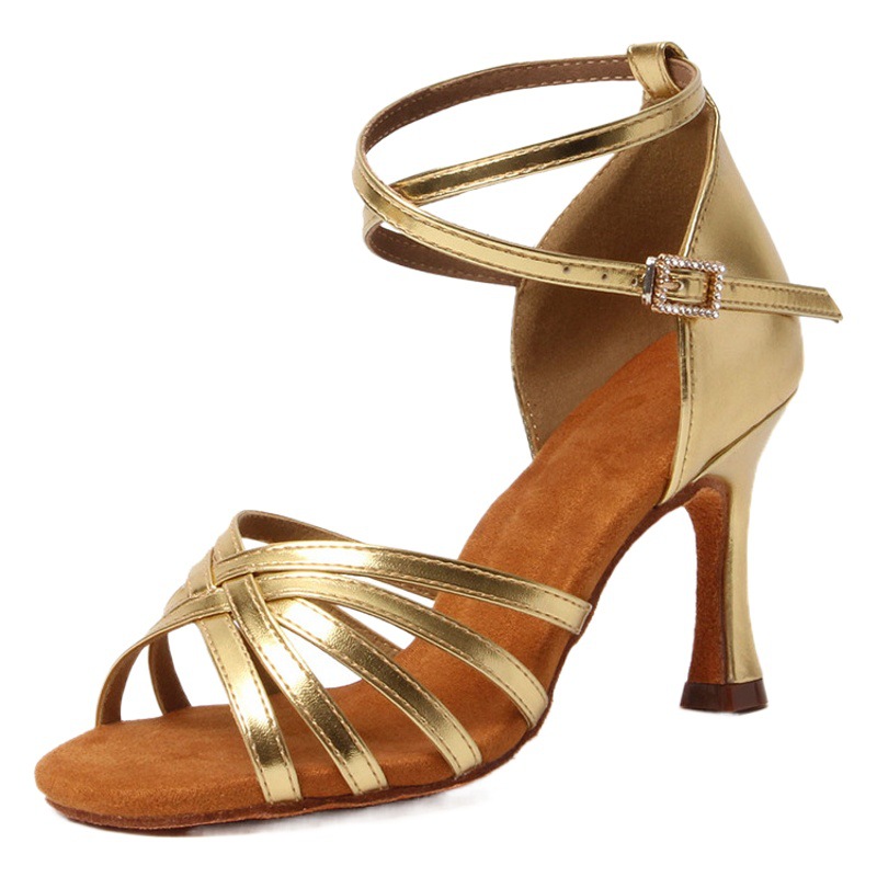 Comercio Exterior profesional zapatos de baile latino mujer adulta Cha Ruba Mediados de tacón alto Fondo suave arte examen competencia zapatos de baile al por mayor