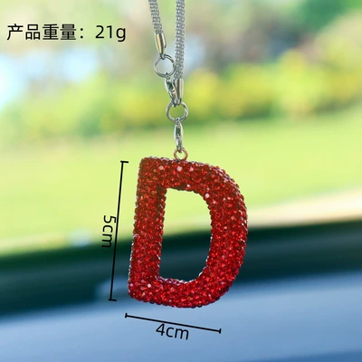 Car hanging: Pendant for Women - d-letter-car-pendant-big-red