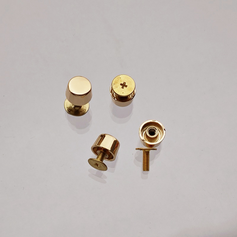 Accesorios metálicos rectangulares de placa de bloqueo doble D gancho de tornillo de bloqueo arco pequeño platino Kelly bolso de mujer tornillo de clavo