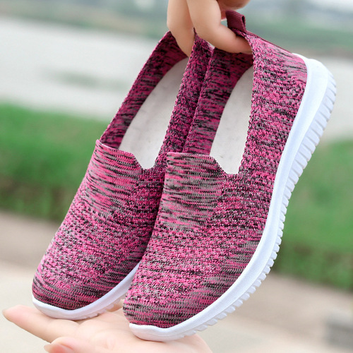 Women's Spring New Style One-Piece Mother Shoes for Middle-Aged and Elderly Ladies, Soft Sole Casual Slippers