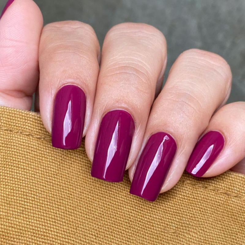 Foreign trade wear nail elegant deep dark purple solid color fingernail patch removable fake nail finished product wholesale Foreign trade wear nail elegant deep dark purple solid color fingernail patch removable fake nail finished product wholesale