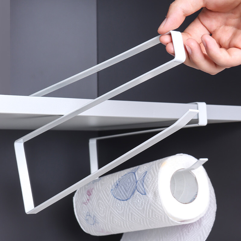 Kitchen tissue rack free punching cabinet roll shelves