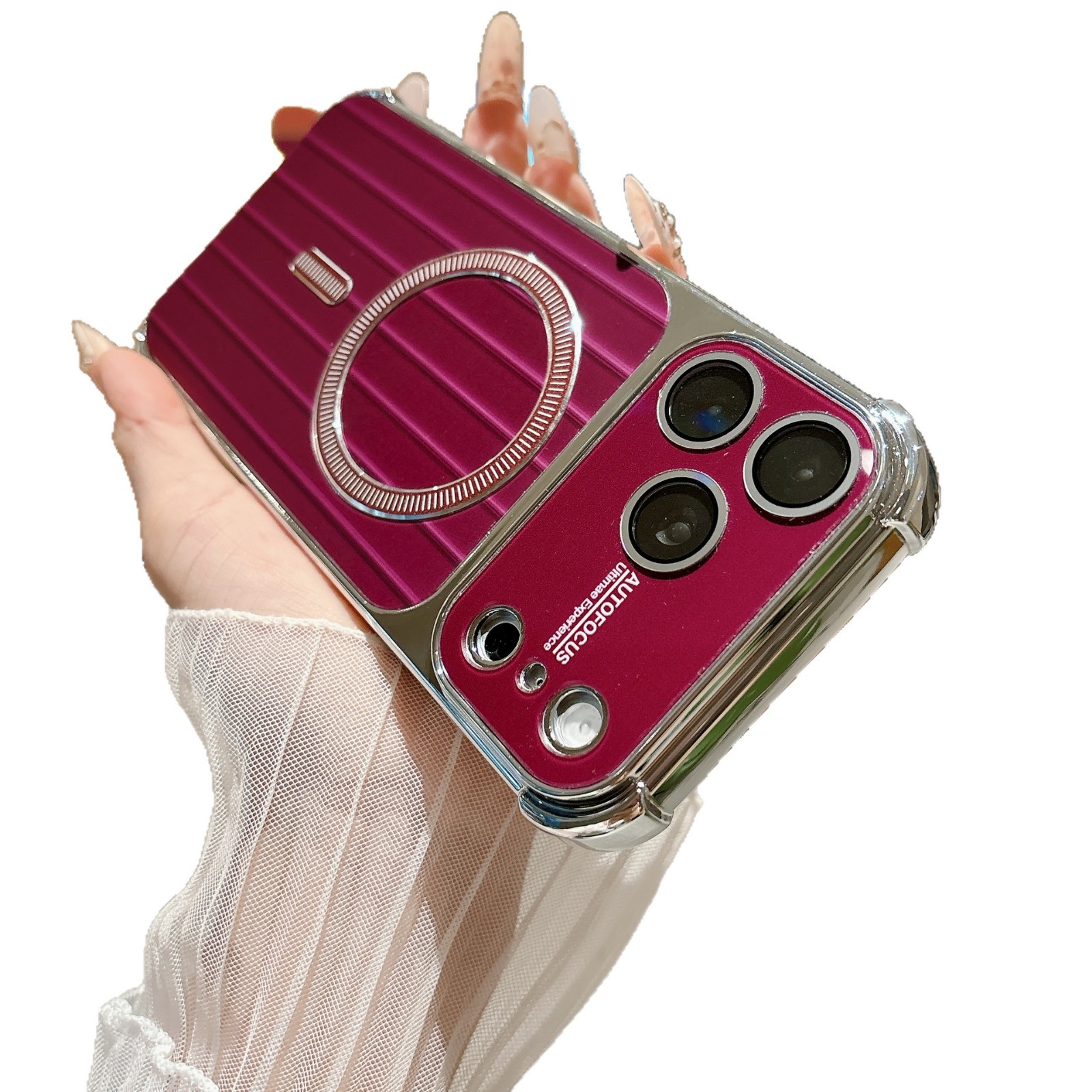 Funda Magnética Tipo Maleta para iPhone 18 Pro Max, Silicona, Anticaídas