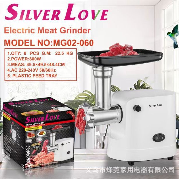 Exportación de comercio exterior doméstico molinillo de carne eléctrico comercial de acero inoxidable pequeño molinillo automático multifuncional molinillo de enema molinillo