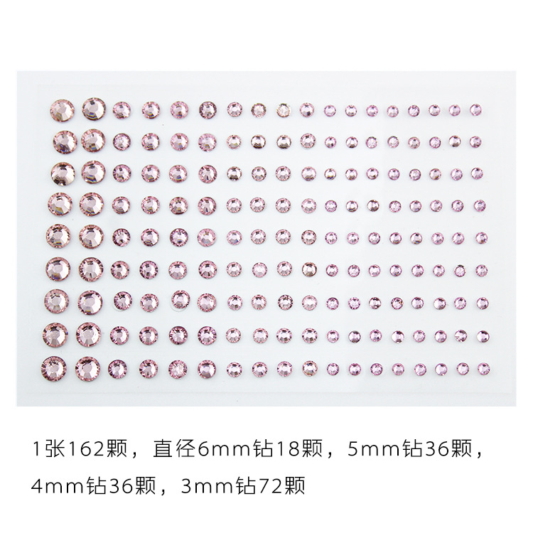 Raíz de montaña flash diamante lágrima Pegatinas de diamante pentagrama estrella ojo maquillaje gota de agua roto Diamante autoadhesivo dopamina Perla cara pegada Diamante