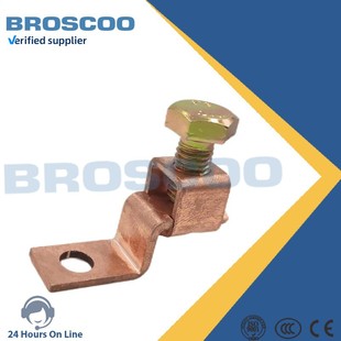 Grounding Rod Manufacturer Direct Sales Copper Wiring Clamp 90 Degree Bending Wire Clamp Power Fittings Special-Shaped Wire Clamp Bolt Wire Clamp