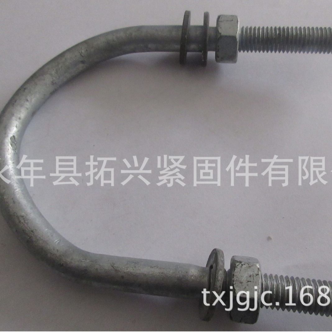 厂家直销  国标大杆热镀锌U型螺栓 U型螺丝 U型卡 桥梁用U型螺栓