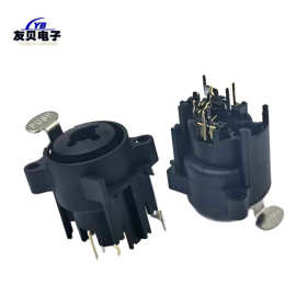 连接器麦克风XLR卡农两用插座CTICK-11HP 6.5音响话筒插座直脚