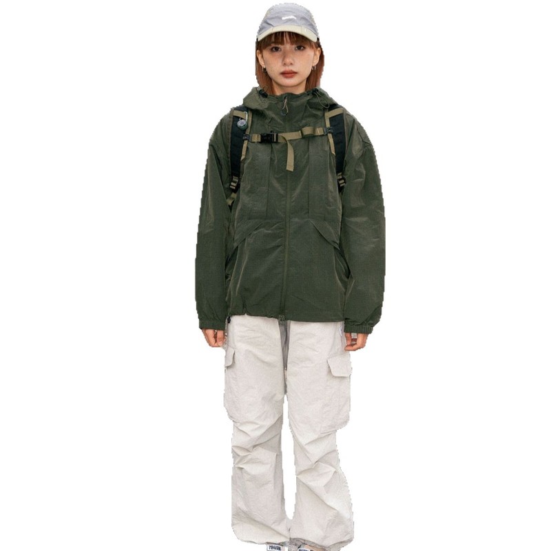 日本製アウトドア防水日焼け防止服抗 UV 無地フード付き通気性日焼け防止服メンズカジュアルワークウェアジャケット|undefined