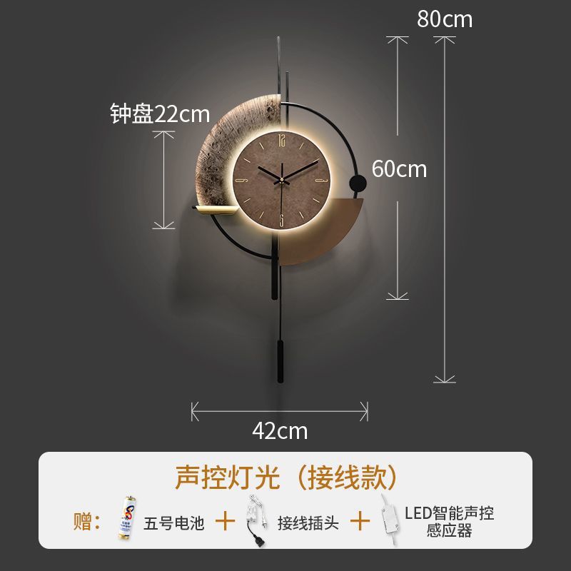 Reloj de pared de sala de estar moderno y simple TV pared de fondo decoración de pared