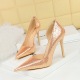 6283-1 Korean Fashion High Heels Women's Shoes Slim Heels Super High Heels Shallow Notched Side Hollow Banquet Single Shoes High Heels