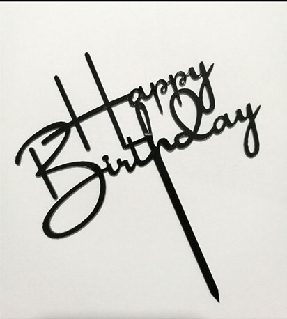 Acrylic double-layer castle cake baking decoration happy birthday cake decoration card