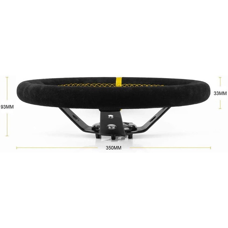 In-Stock Wholesale Omp Black Suede Deep Concave Classic Racing Steering Wheel Car Steering Wheel