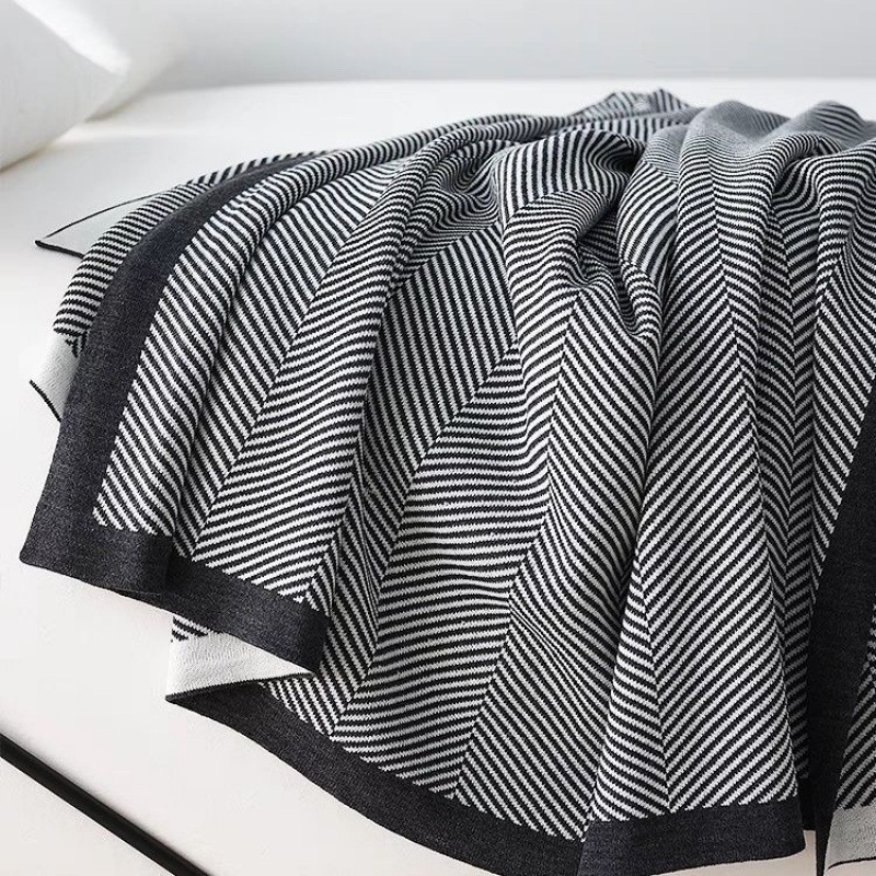 Nórdico simple aire de punto siesta aire acondicionado cubierta manta manta cama de oficina mantas sofá coche