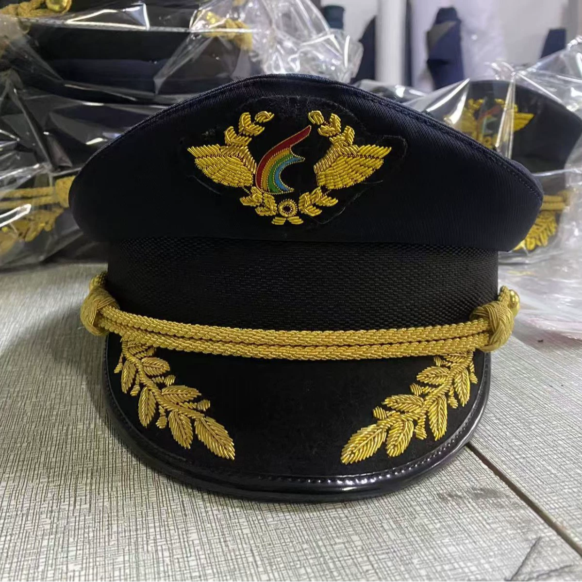 Авиационная большая фуражка, мужская пилотская кепка, фуражка бортпроводника, авиакомпания, фуражка Hainan Airlines, плоская верхняя