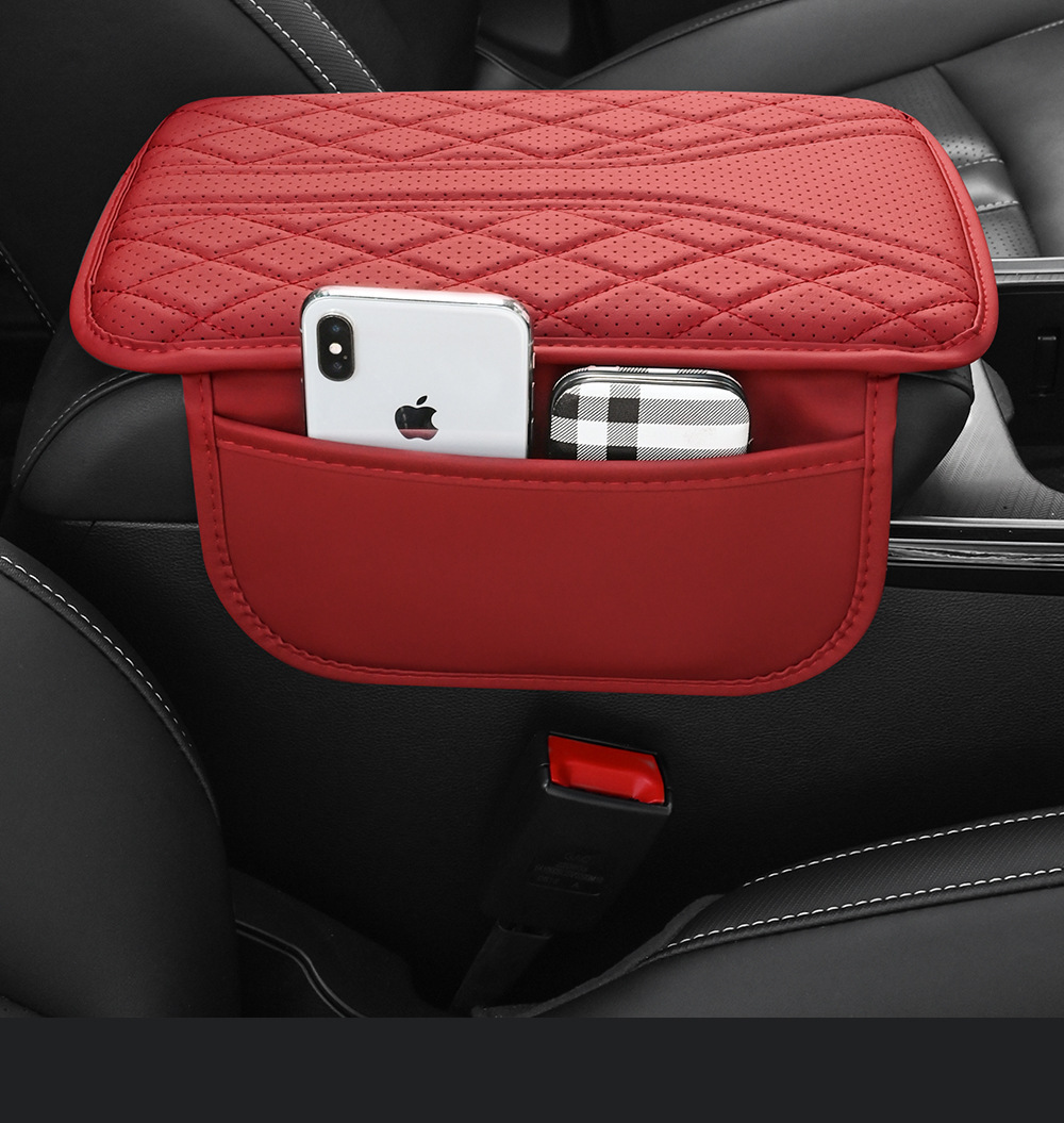 Car Interior Armrest Pad Multifunctional Storage Bag Dedicated for Car Central Elbow Rest Universal Height-Increasing Armrest Pad