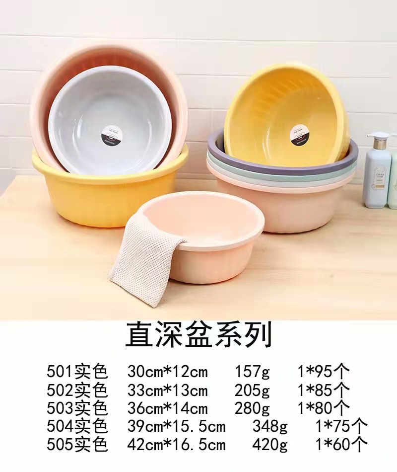 Straight -deep plastic PP washbasin 1 box is approved