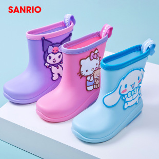 Sanrio Cartoon Rain Boots Rainy-day Waterproof Shoes Non-slip Thickened Wear-resistant Rain Boots Children's Outfit Kindergarten Low Boots