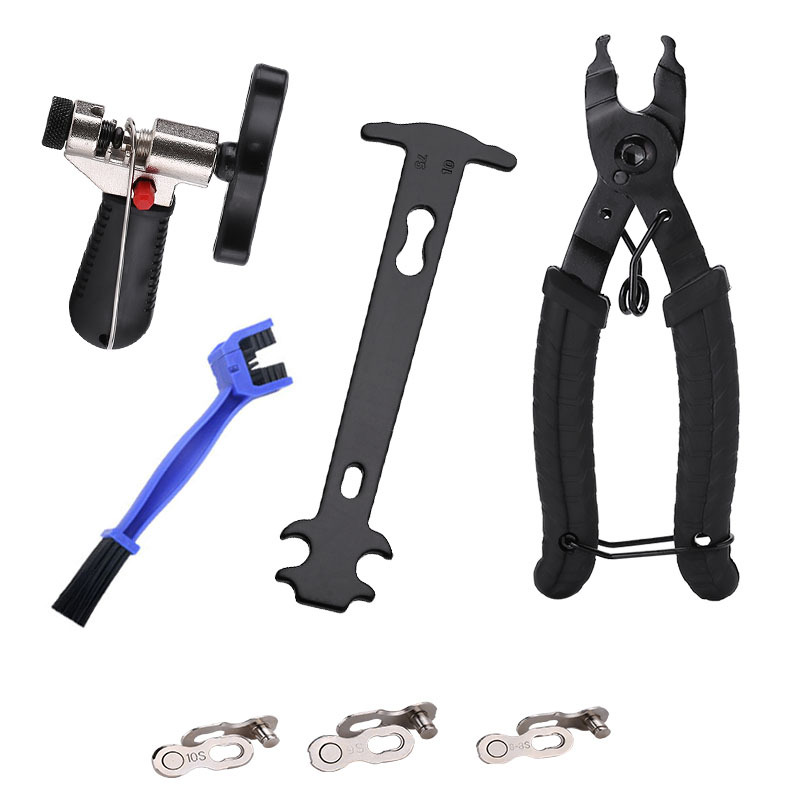 兰毛刷+魔术扣+钳子+黑链条齿+红点截链器