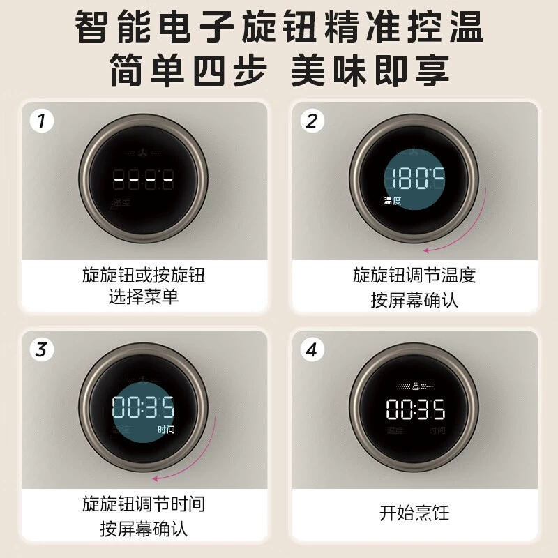 Аэрогриль Midea MF-KZC4085, 4 л, многофункциональный: пар/жар/тушение, окно для наблюдения, управление капустой (контроль)