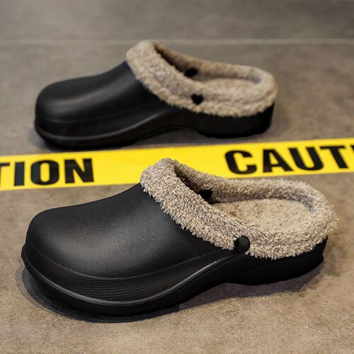 Men's winter new cotton slippers, home indoor non-slip soft thick sole, couple's outer wear, plus velvet, warm fluffy slippers