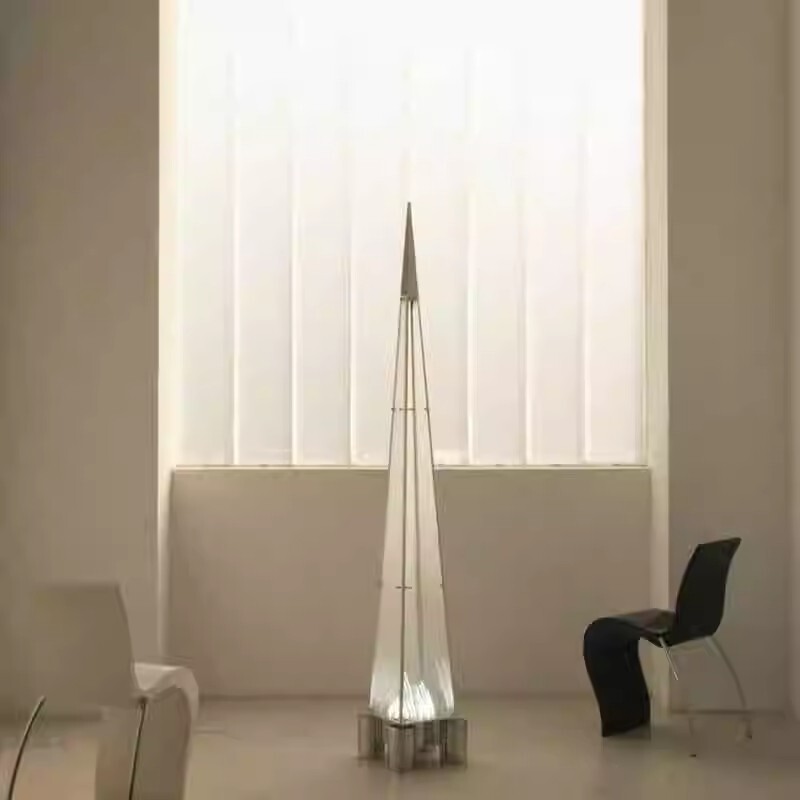 Creative Pagoda Industrial Style Floor Lamp Modern Bedroom Living Room Atmosphere Designer Pyramid Industrial Style Lamps