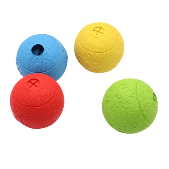 Amazon Explosions Dog Bite Not Bad Toy Rubber Pet Leakage Ball Self-hi to relieve boredom Pet New Dog Ball