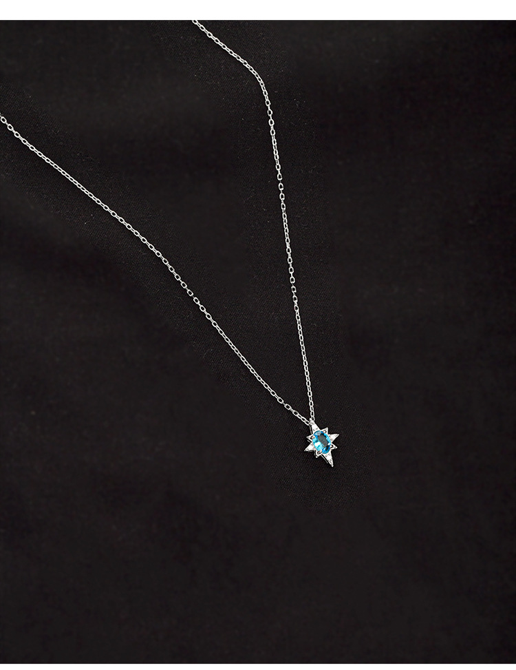 925 sterling silver Chain Material 1 Piece Quantity Daily Occasion 925 Sterling Silver Material Round Pattern 925 Sterling Silver Zircon Inlay Round Pendant Necklace