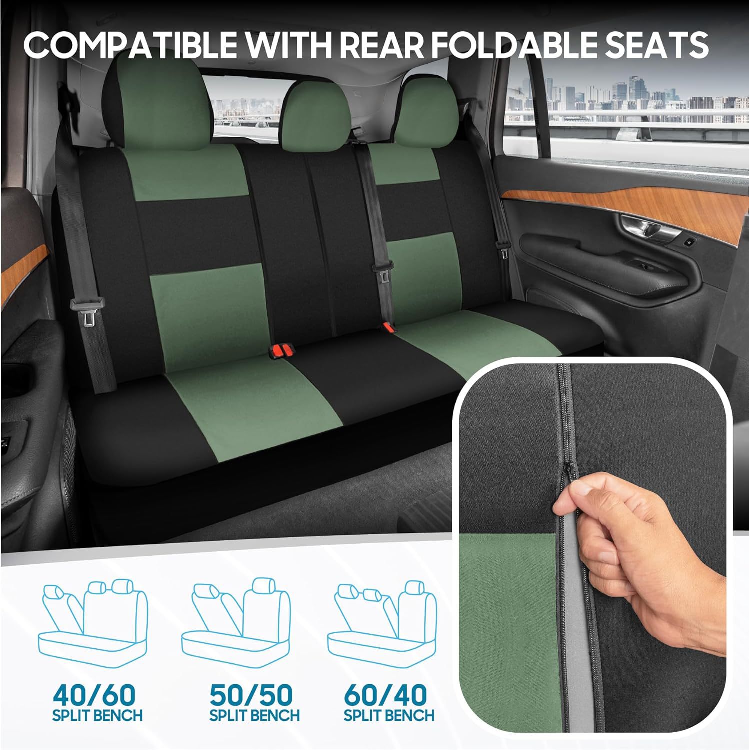 New Style Zipper-Fastened Flat-Panel Car Seat Cover for Export, Suitable for All Seasons, Customizable by Manufacturer