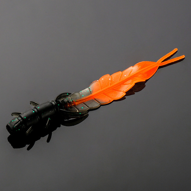 Luya cebo suave miniatura de dos colores aguja cola 5 piezas 75mm/1,3G falso cebo raíz pesca bajo mandarín fábrica de pescado al por mayor