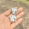 Silver 32*35*11 pitted peach heart