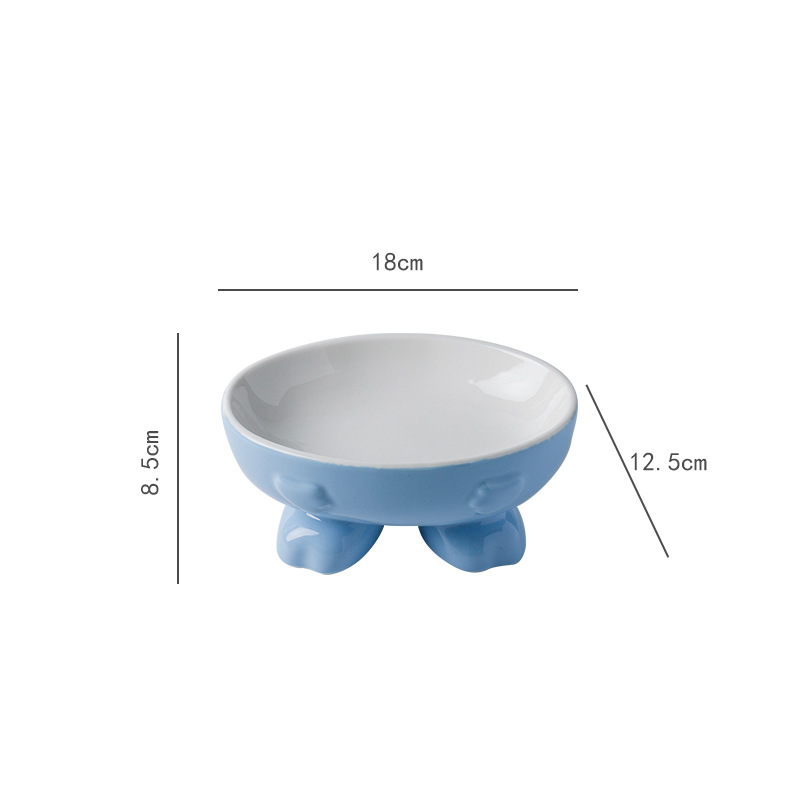 파란색 타원형 그릇