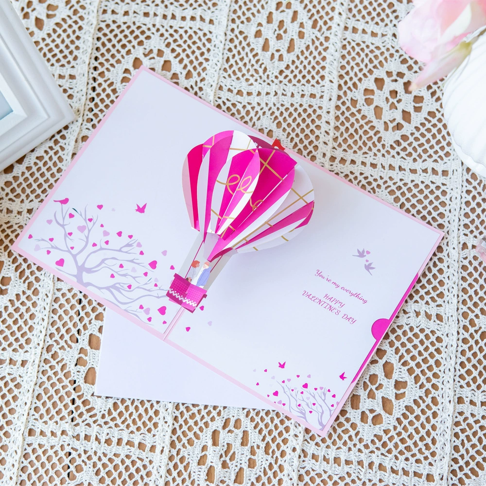 2025 Новый День Святого Валентина стерео открытка Любовь Воздушный шар всплывающие поздравительные открытки Продвинутое чувство 3D Складные благословения открытки