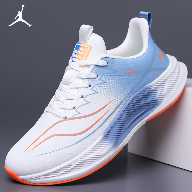 Jordan Sports Shoes for Men, Spring and Autumn Mesh Breathable Running Shoes, Lightweight Soft-Soled Shock-Absorbing Casual Dad Running Shoes, Non-Slip