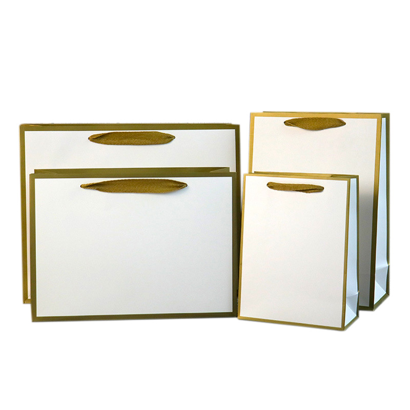 Bolsa de regalo cuidado de la piel tienda de ropa bolsa portátil bolsa de papel cartón blanco bolso cosmético logo bolsa de regalo creativo