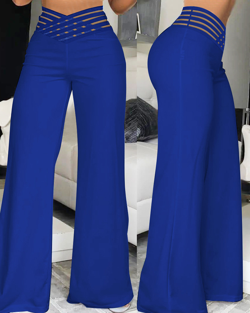 Women's Daily Street Casual Solid Color Full Length Wide Leg Pants display picture 2