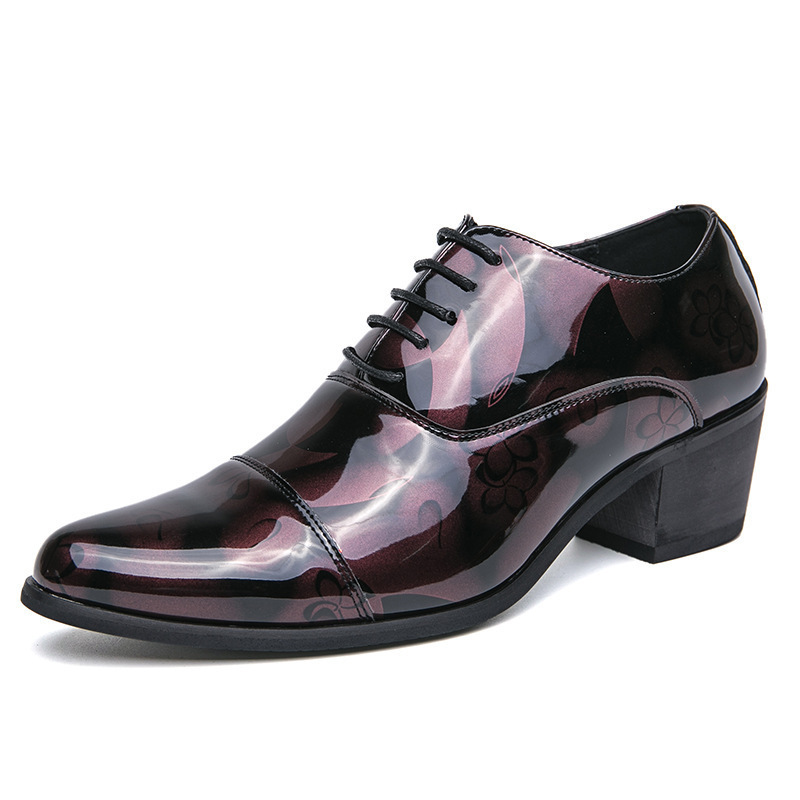 Zapatos de hombre de tacones altos de punta transfronterizos de tamaño grande estilo británico estilo de peinado maestro zapatos de cuero estilo europeo y americano casual zapatos de negocios