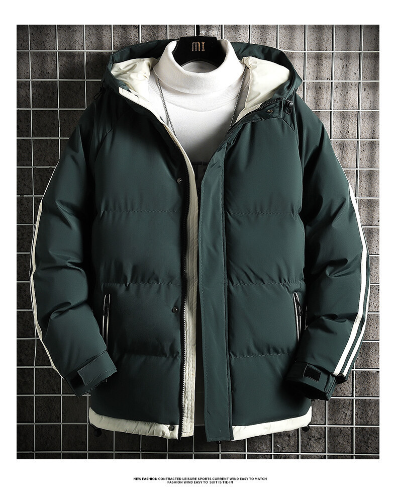 2023 Winter Neue dicke Kapuzenmode für Herren Casual Loose Zipper Baumwolljacke_voghion.com