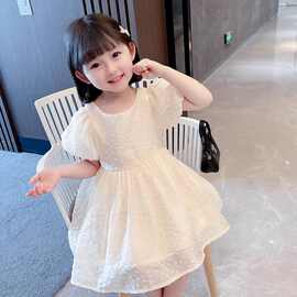 女童连衣裙夏季2025新款儿童洋气短袖公主薄款女公主裙超仙