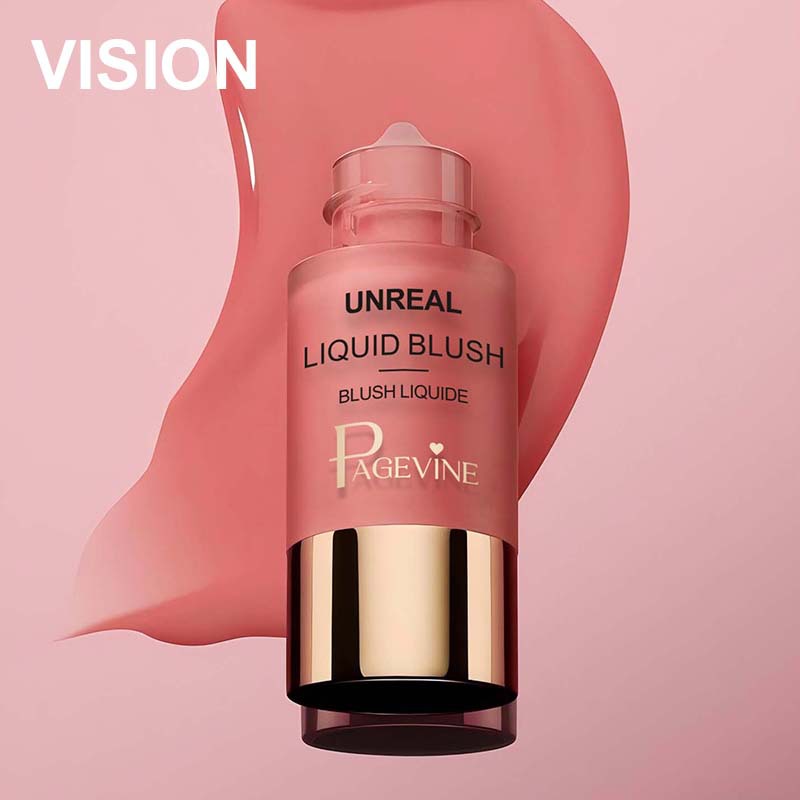 Transfronterizo PAGE VINE cosméticos blush líquido sombra de ojos para mejorar el brillo de la cara femenina color carminado comercio exterior