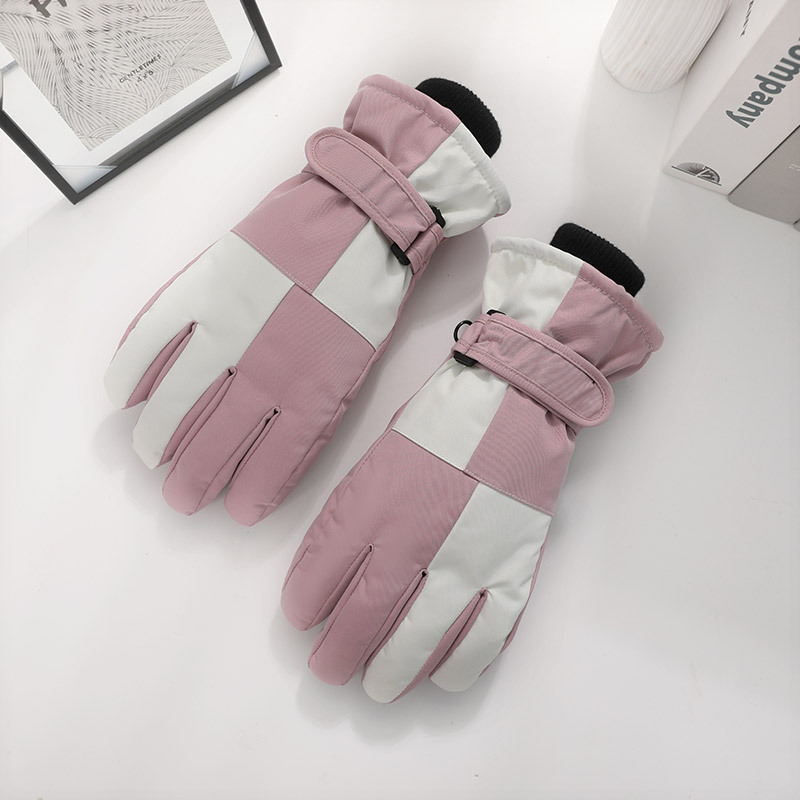 Guantes de esquí de invierno engrosados impermeables hombres y mujeres forrados de lana engrosada antideslizante a prueba de frío ciclismo pantalla táctil guantes calientes